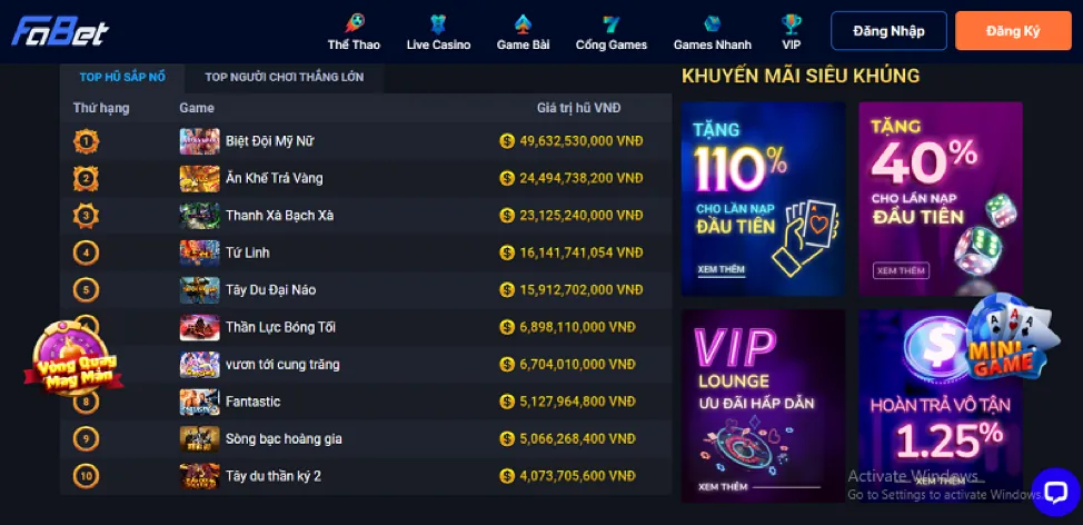 Cách chơi nổ hũ đổi thưởng tại betvisa88